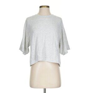 Athleta Light Gray Cropped T‑Shirt | Size Large | Good Condition